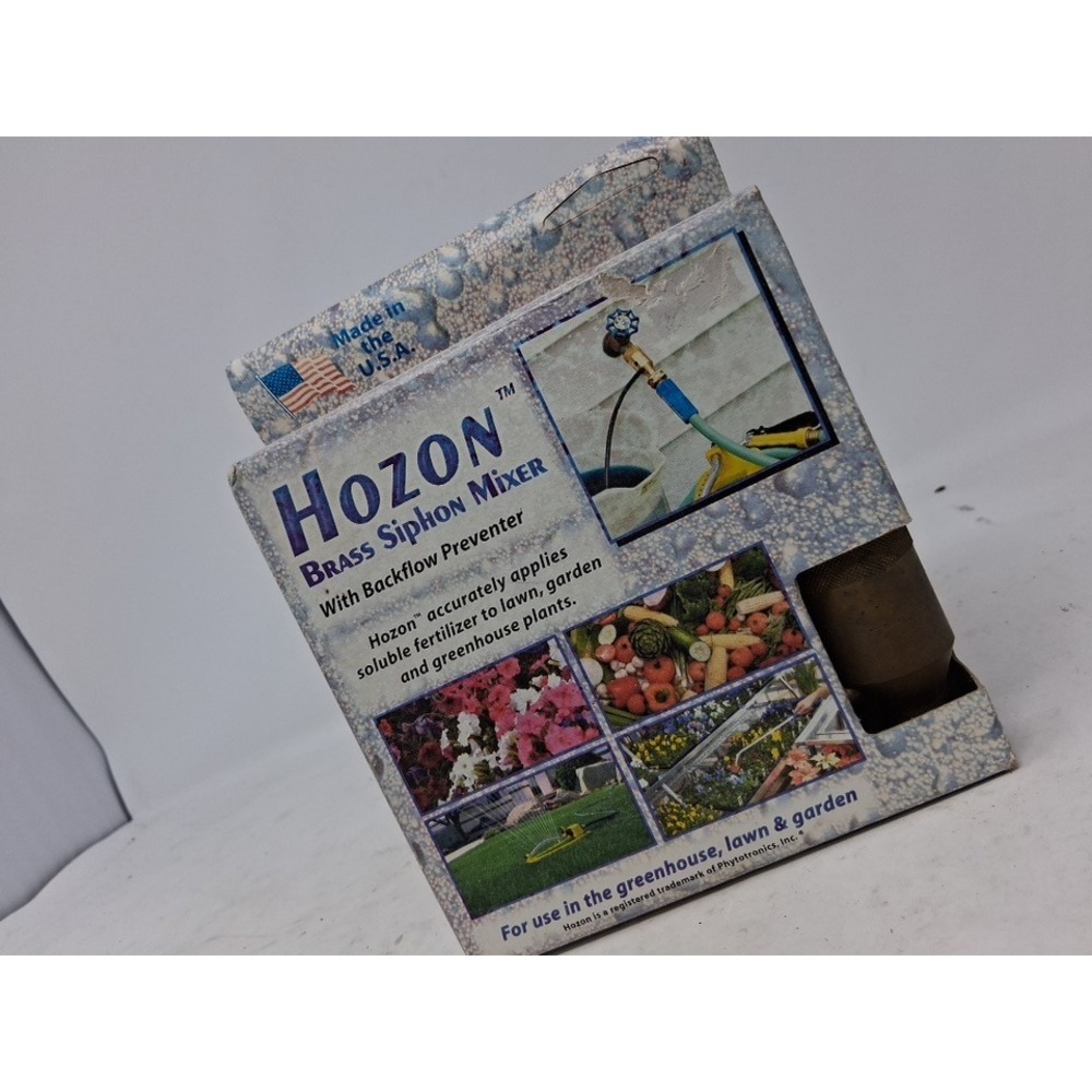 Hozon Brass Siphon Mixer Fertilizer Injector with Backflow Preventer USA Made. M